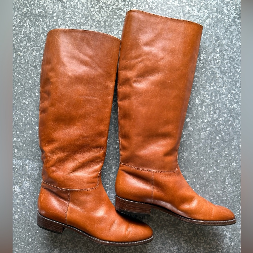 Vintage Guazzo brown Leather Knee-High Boots